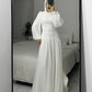 Off-white Embroidered Bridal Dress