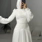 Off-white Embroidered Bridal Dress