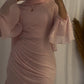 Rose Chiffon Soiree Dress