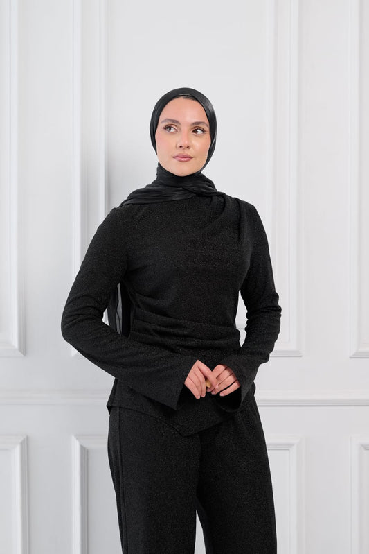 Defined Glow Soiree Set in Black