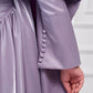 Flowing Grace Statement Sleeve Dress in Lavender