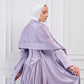 Flowing Grace Statement Sleeve Dress in Lavender