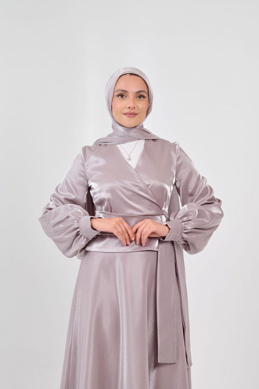 Shadow & Shine Soiree Wrap Set in Lilac