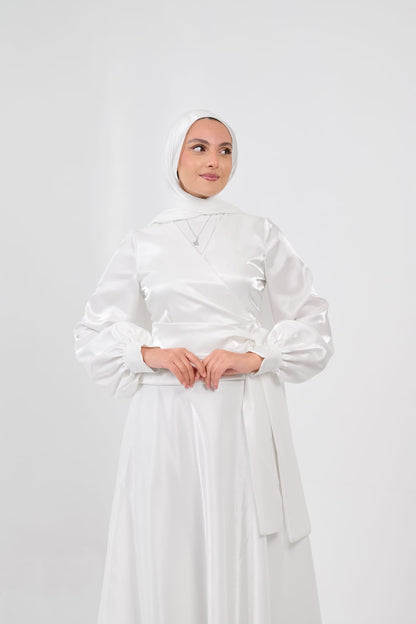 Shadow & Shine Soiree Wrap Set in Off-White