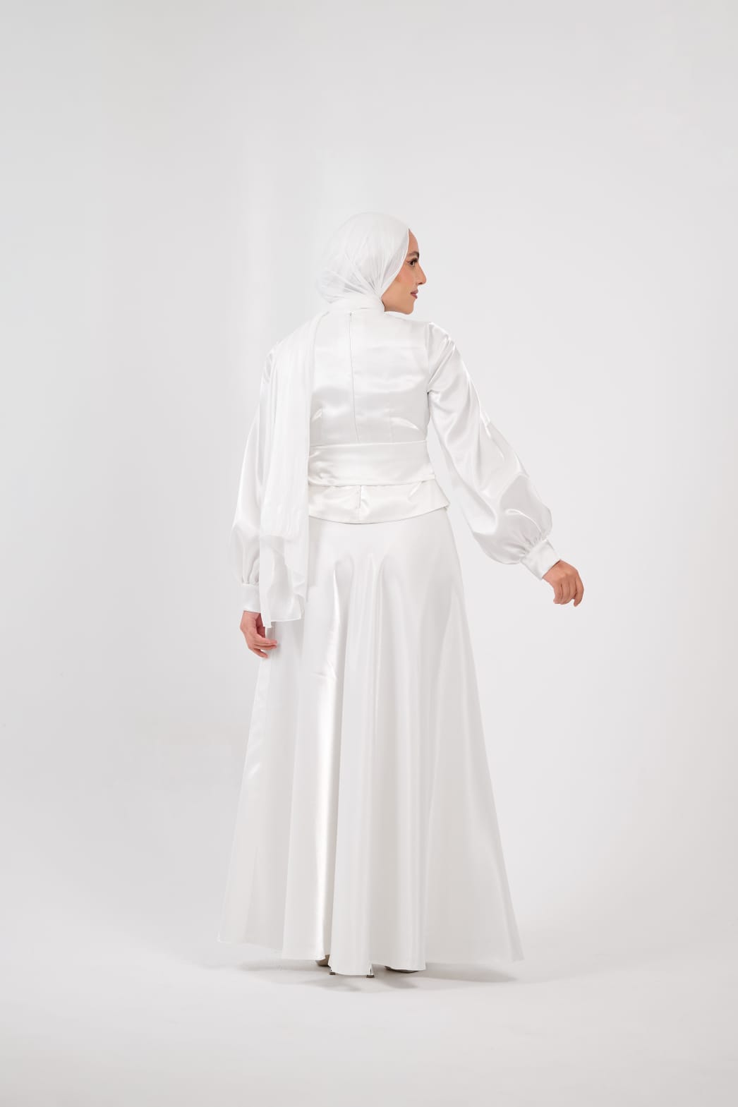 Shadow & Shine Soiree Wrap Set in Off-White