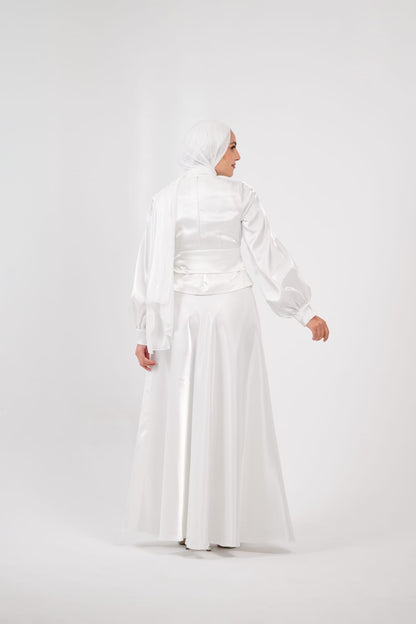 Shadow & Shine Soiree Wrap Set in Off-White