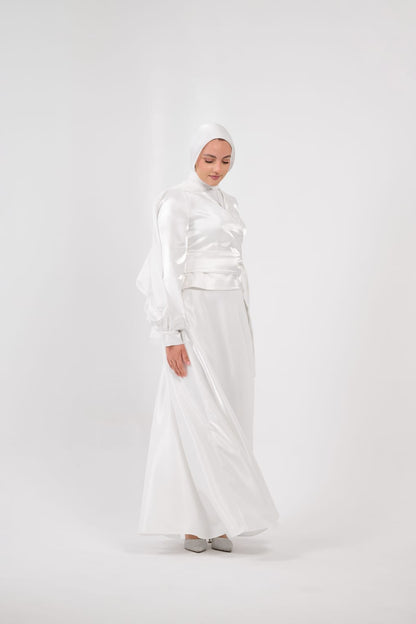 Shadow & Shine Soiree Wrap Set in Off-White