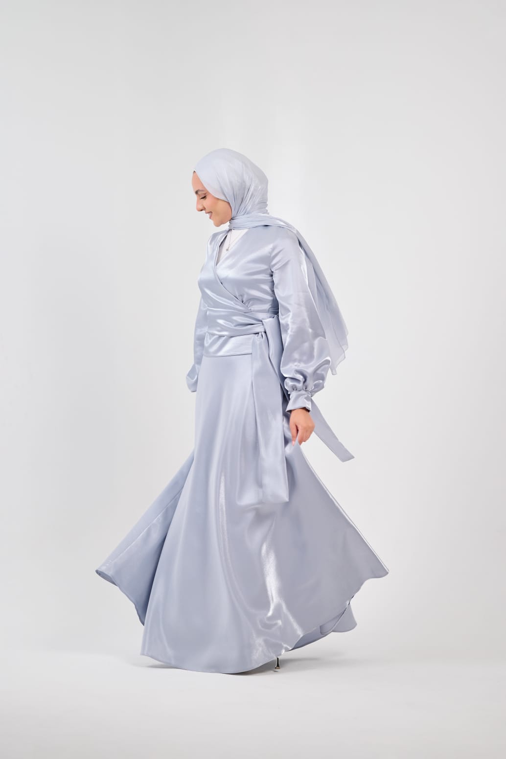 Shadow & Shine Soiree Wrap Set in Baby Blue