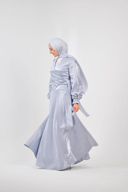 Shadow & Shine Soiree Wrap Set in Baby Blue