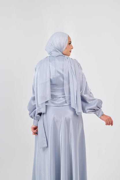 Shadow & Shine Soiree Wrap Set in Baby Blue