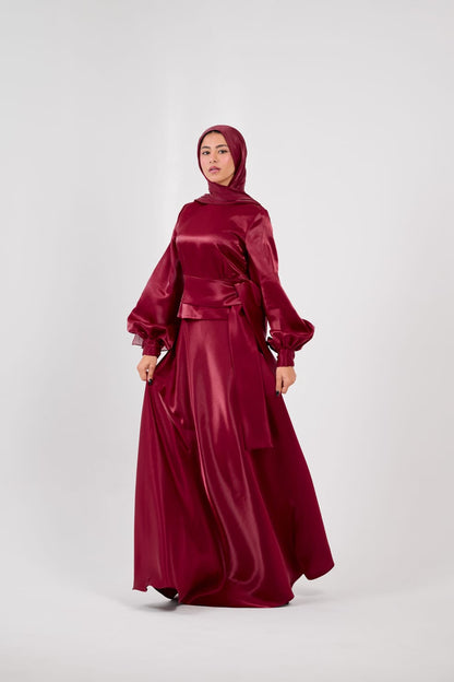 Shadow & Shine Soiree Set in Burgundy