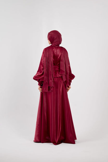 Shadow & Shine Soiree Set in Burgundy