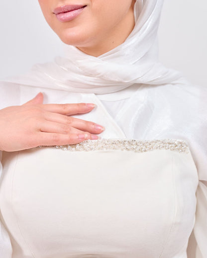 The Quiet Statement Corset 3-Pieces Jumpsuit in Off White