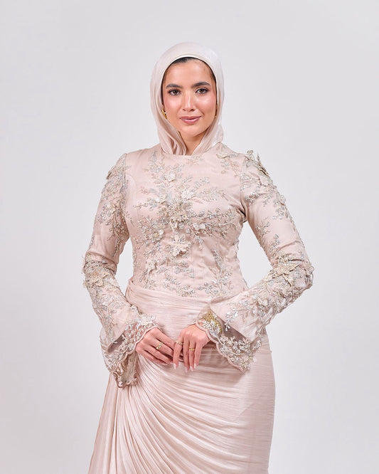 The Elegance in Detail Dress in Blush Nude