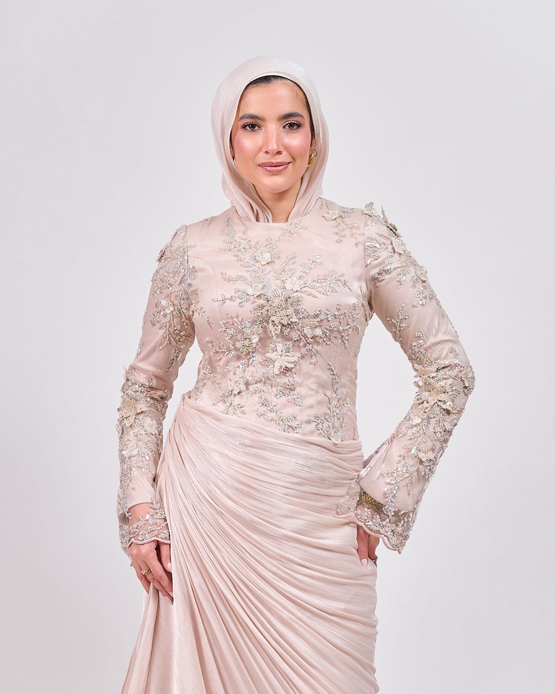 The Elegance in Detail Dress in Blush Nude