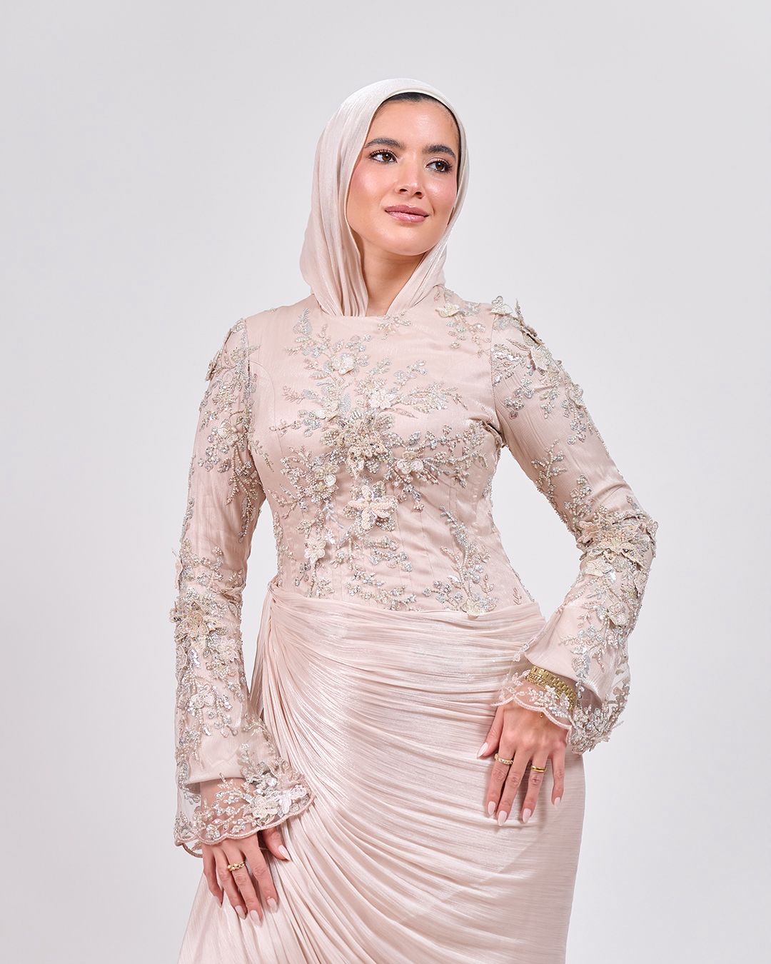 The Elegance in Detail Dress in Blush Nude