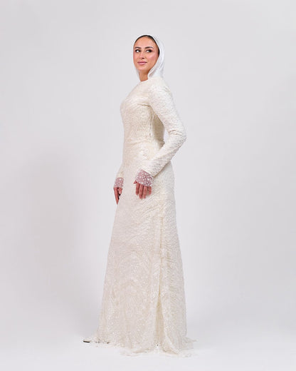 The Ivory Hand-Embroidered Still Moment Dress