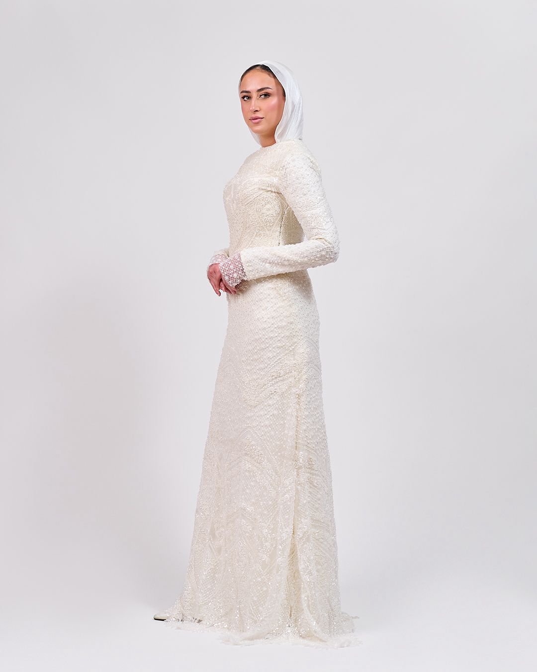 The Ivory Hand-Embroidered Still Moment Dress