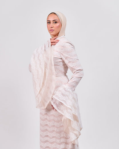 The Flowy Sleeve Dress with Rose Lining