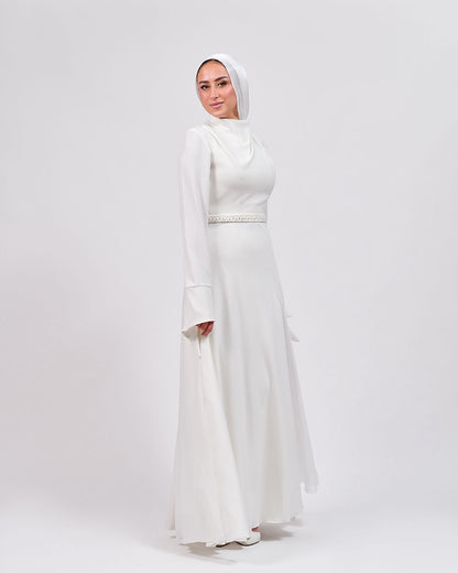 The Timeless Touch Dress in Off White