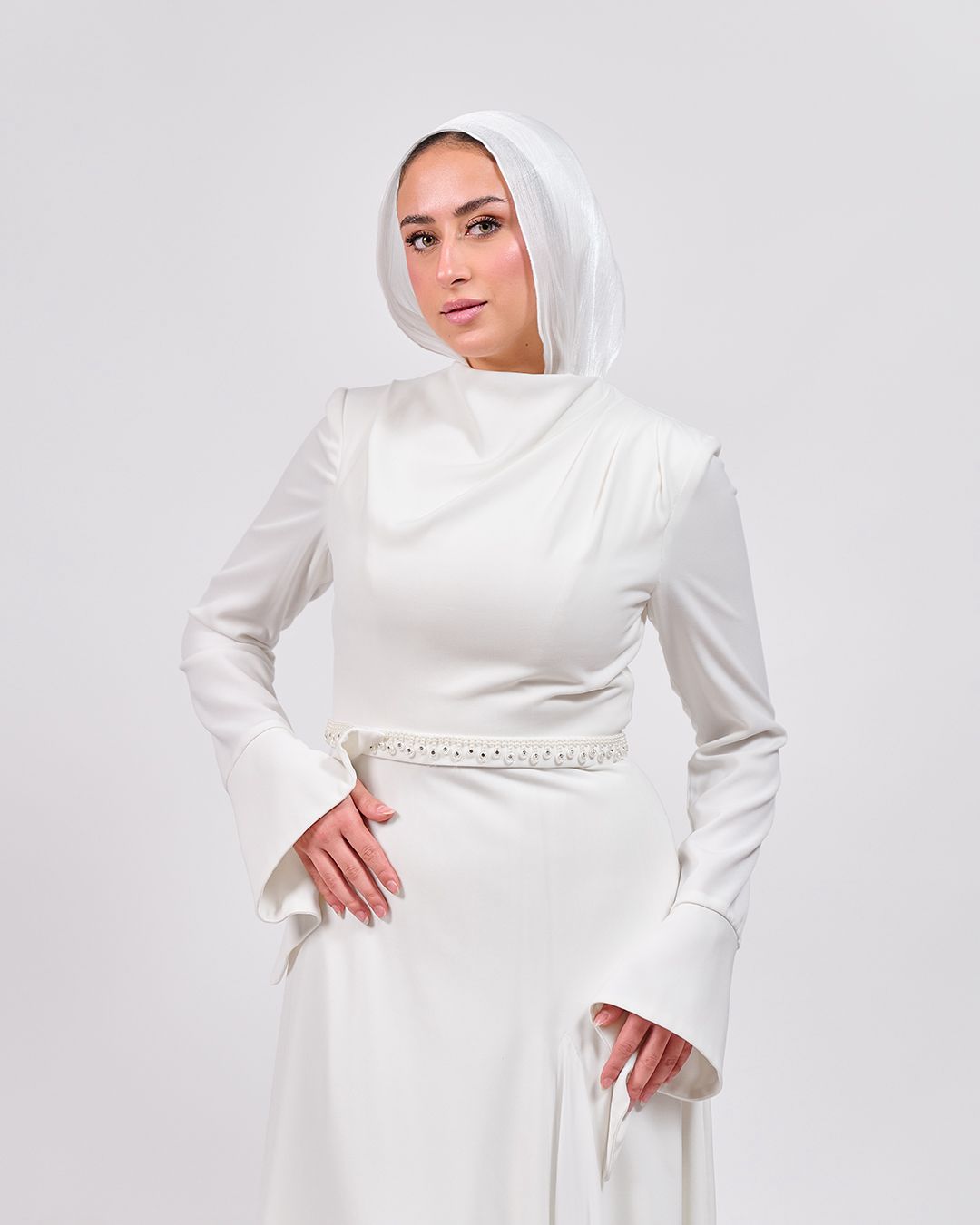 The Timeless Touch Dress in Off White