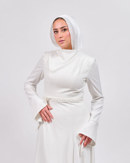 The Timeless Touch Dress in Off White