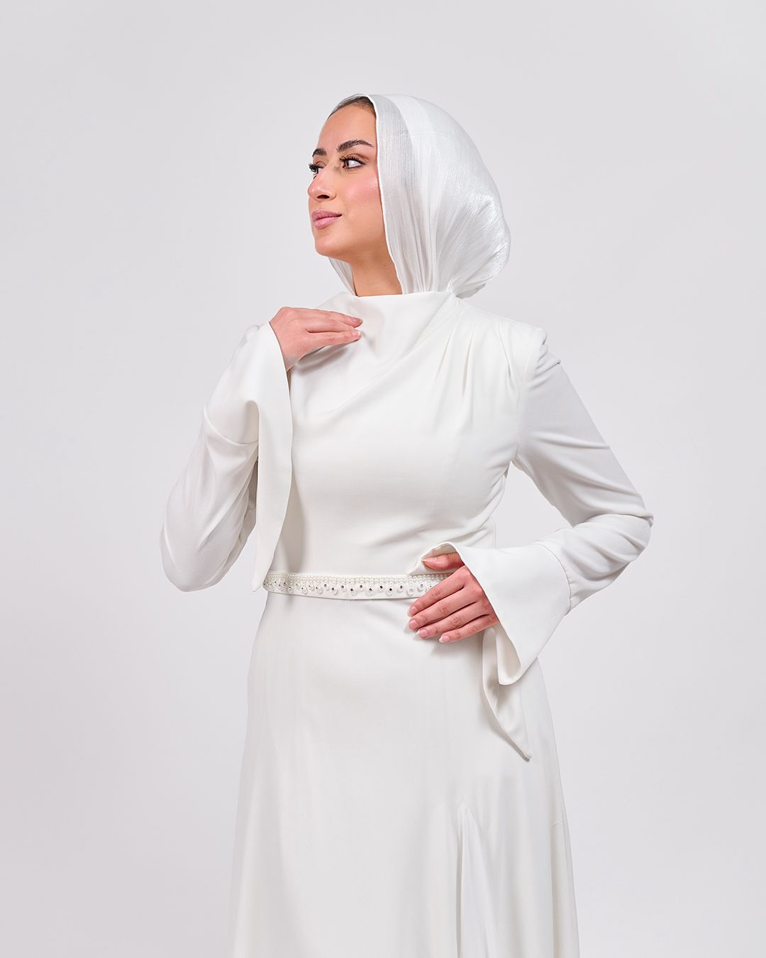 The Timeless Touch Dress in Off White