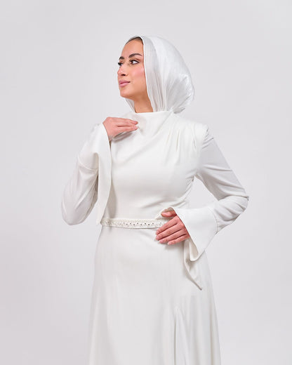 The Timeless Touch Dress in Off White