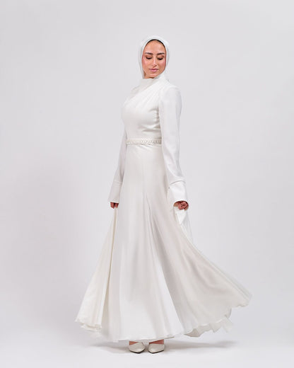 The Timeless Touch Dress in Off White