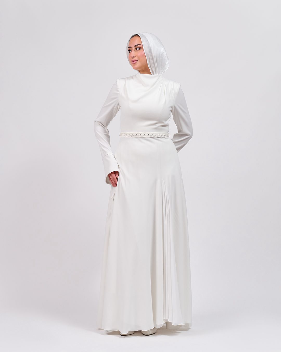 The Timeless Touch Dress in Off White