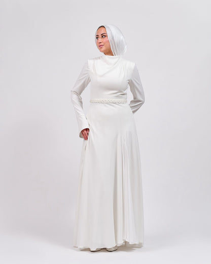 The Timeless Touch Dress in Off White