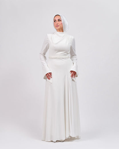 The Timeless Touch Dress in Off White