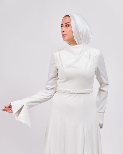 The Timeless Touch Dress in Off White