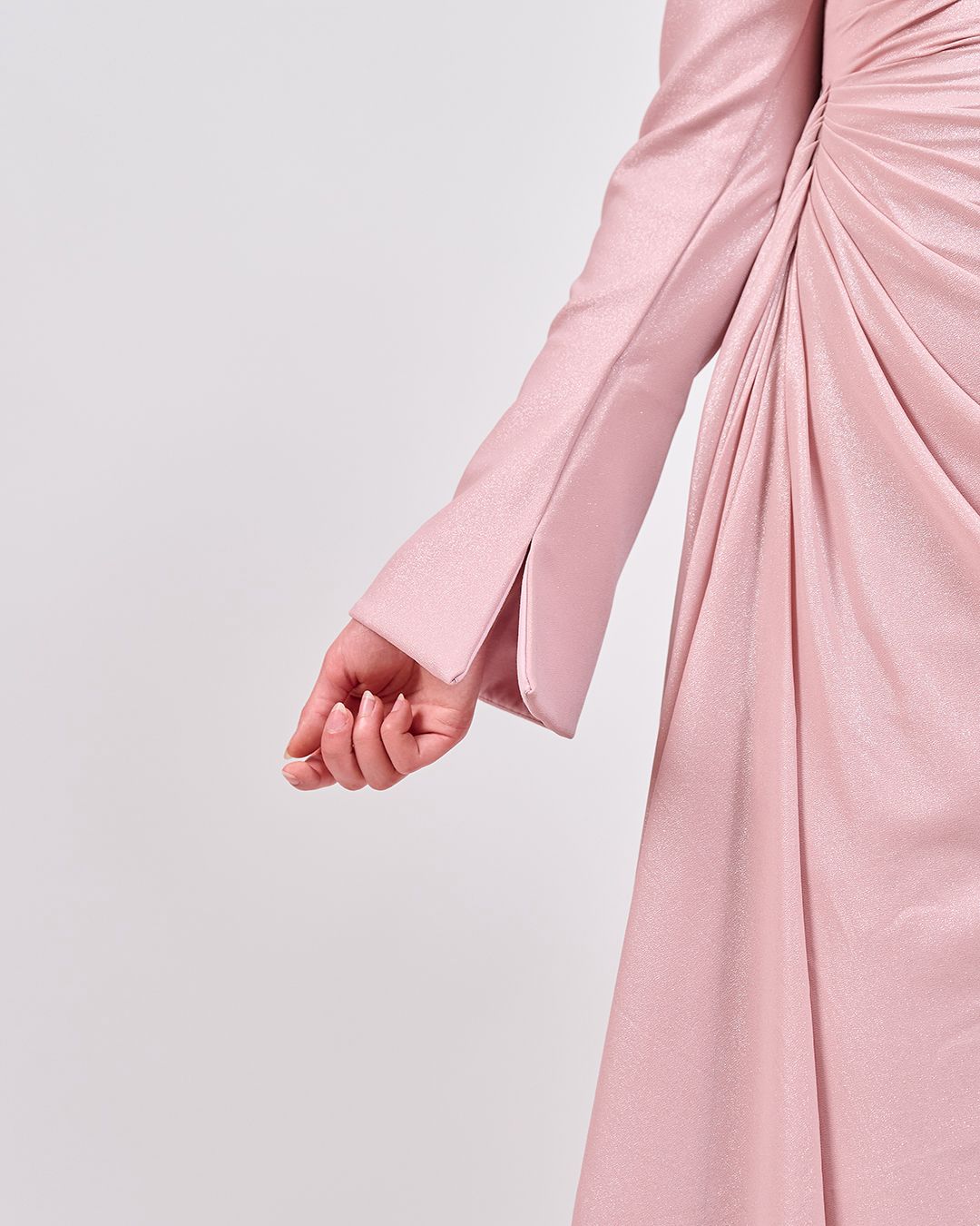 The Crystal Muse Dress in Blush Pink