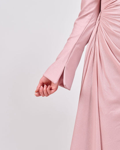 The Crystal Muse Dress in Blush Pink