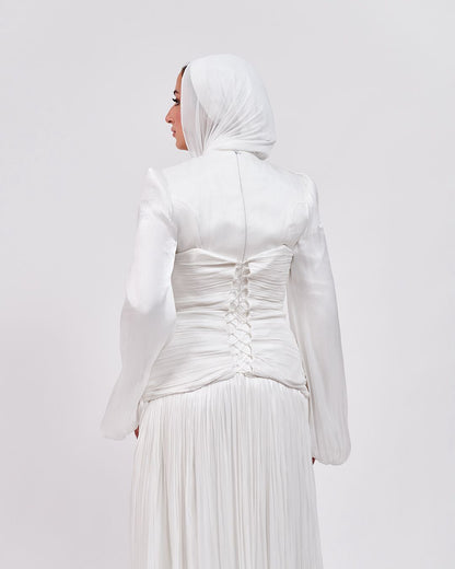 Shape & Flow Dress in Off White