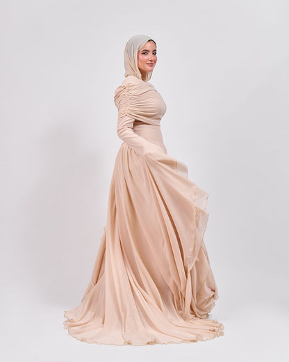 The Endless Flow Dress in Beige