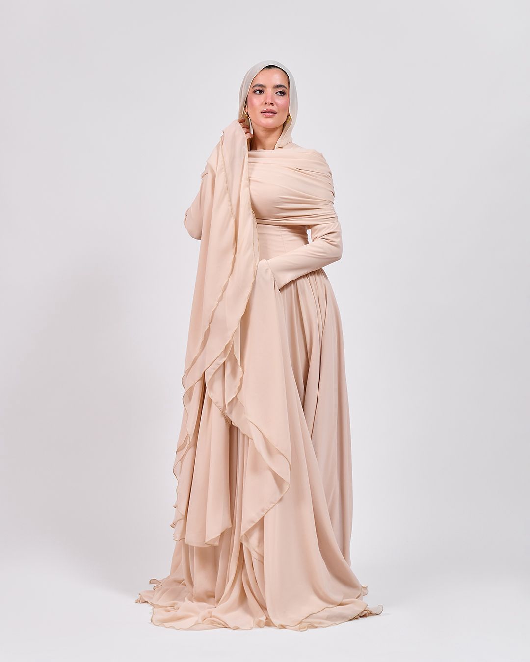 The Endless Flow Dress in Beige