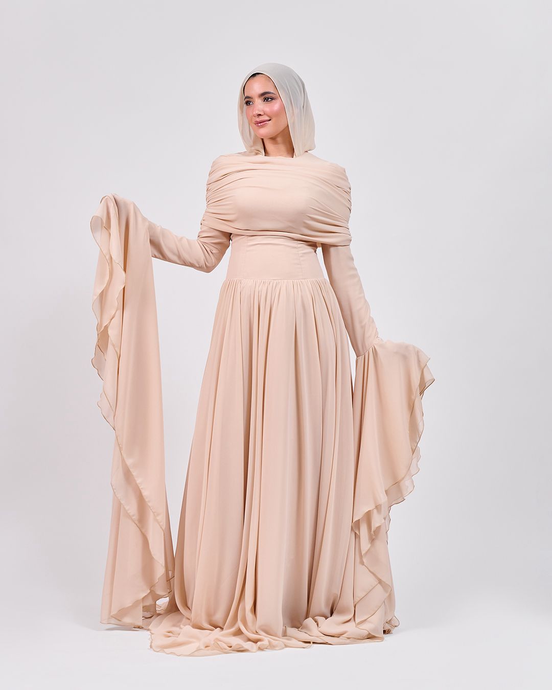 The Endless Flow Dress in Beige