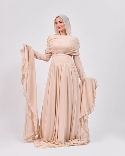 The Endless Flow Dress in Beige