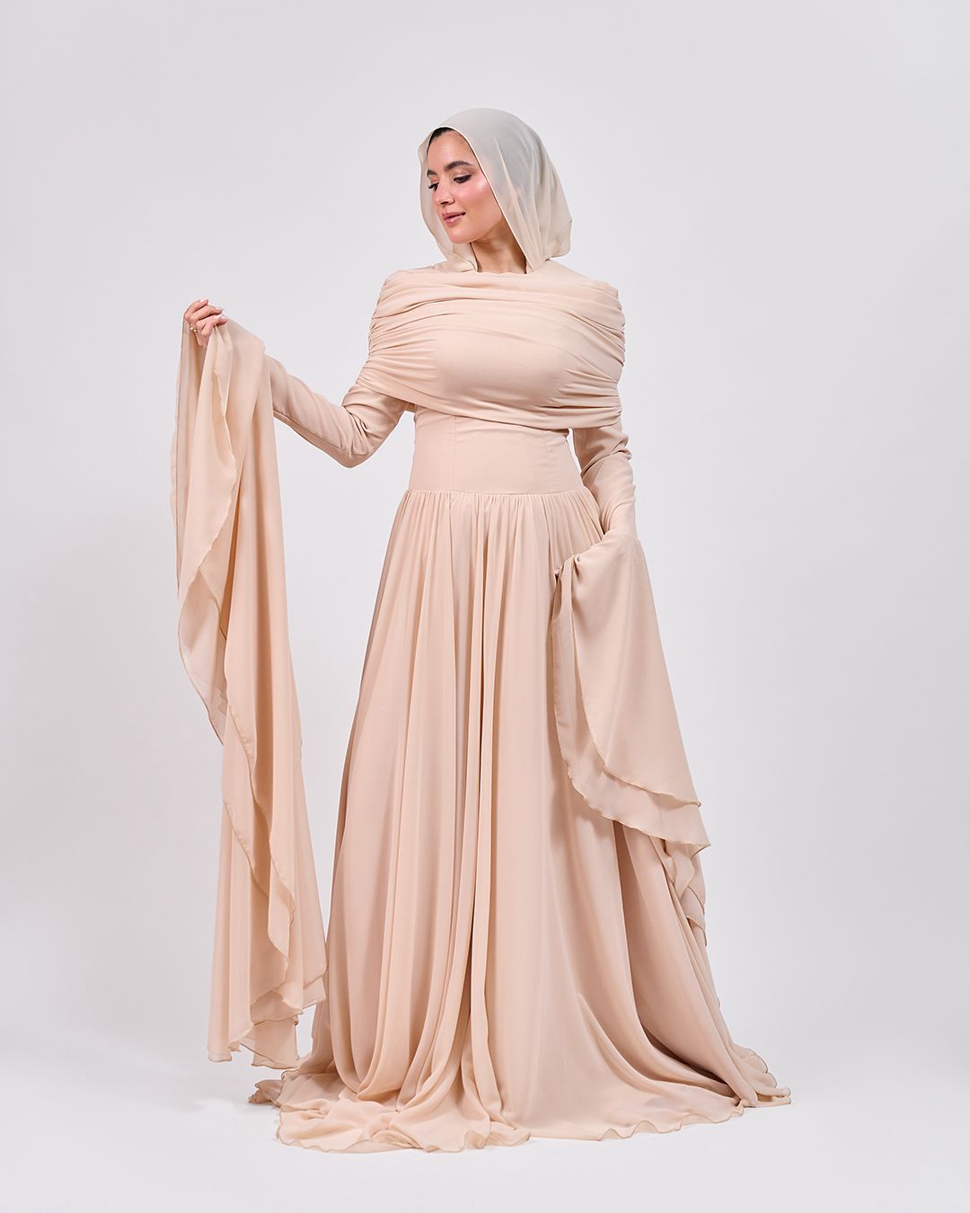 The Endless Flow Dress in Beige