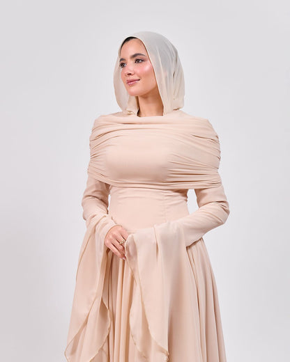 The Endless Flow Dress in Beige