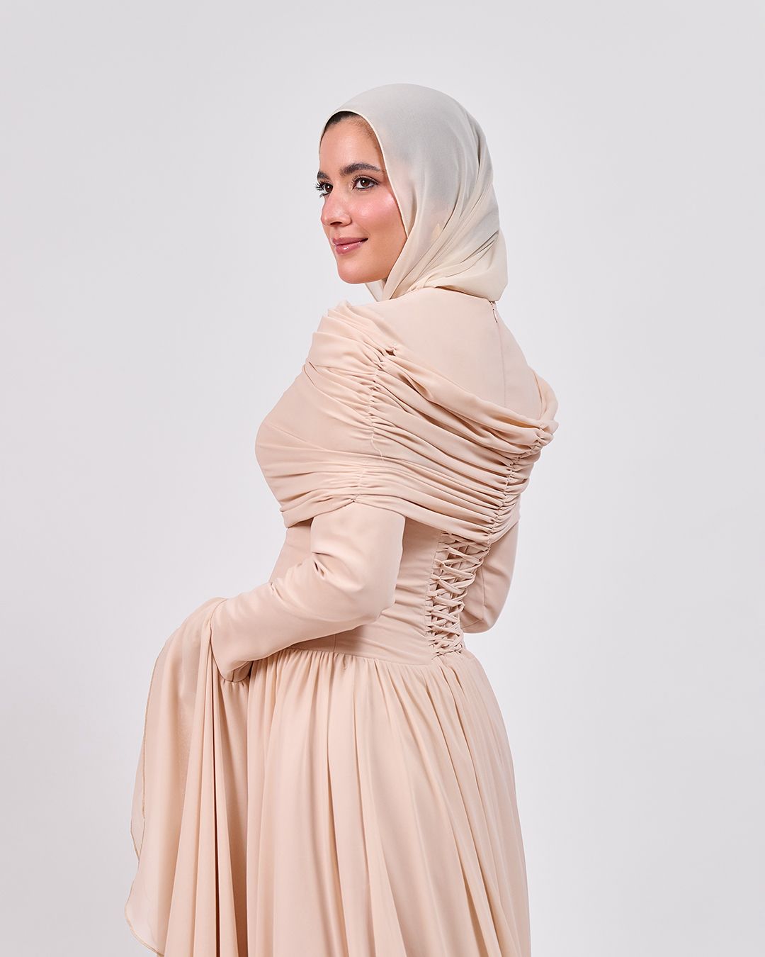 The Endless Flow Dress in Beige