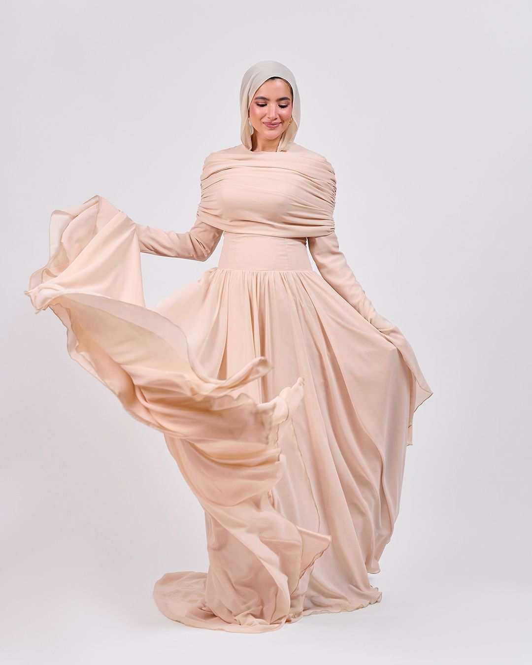 The Endless Flow Dress in Beige