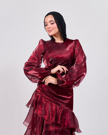 The Scarlet Flow Ruffles Dress