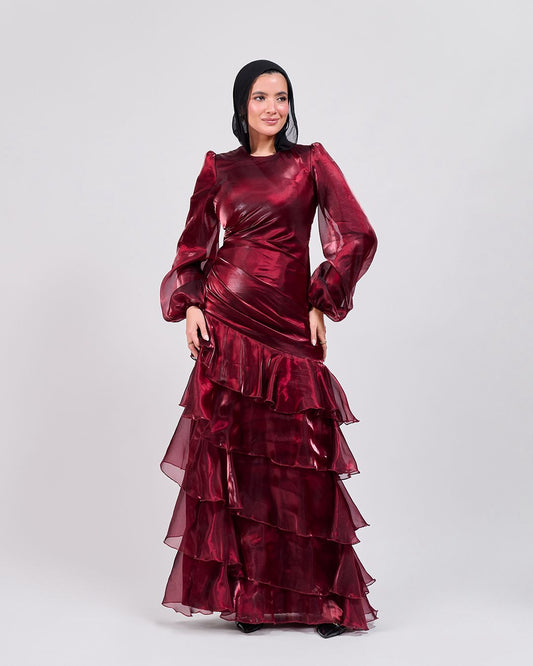 The Scarlet Flow Ruffles Dress