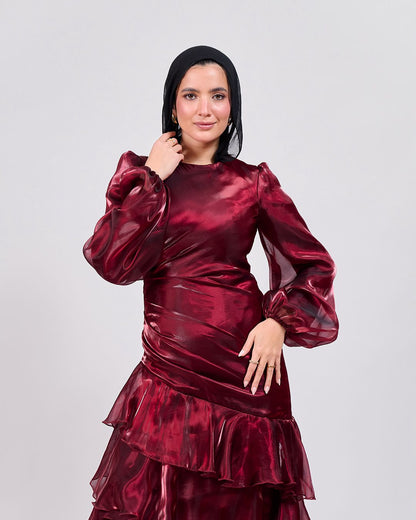 The Scarlet Flow Ruffles Dress