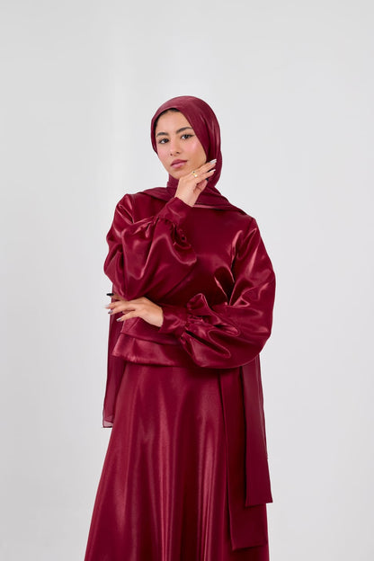 Shadow & Shine Soiree Set in Burgundy