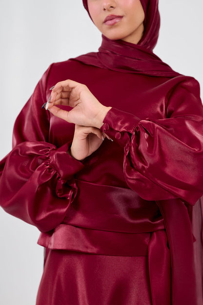 Shadow & Shine Soiree Set in Burgundy