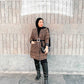 Brown Plaid Winter Jacket